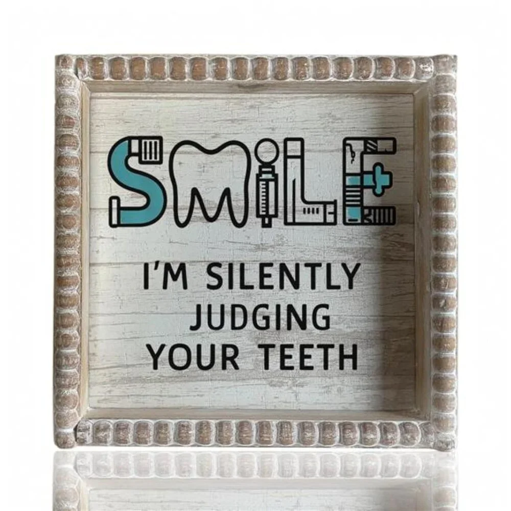 Boho Farmhouse Wooden Framed Bathroom Decor Signs, Funny Restroom Decorative